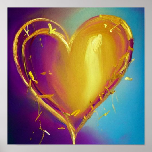 Romantisches Herzplakat Poster (Vorne)