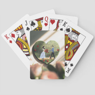 Romantisches Herzpuzzle Spielkarten