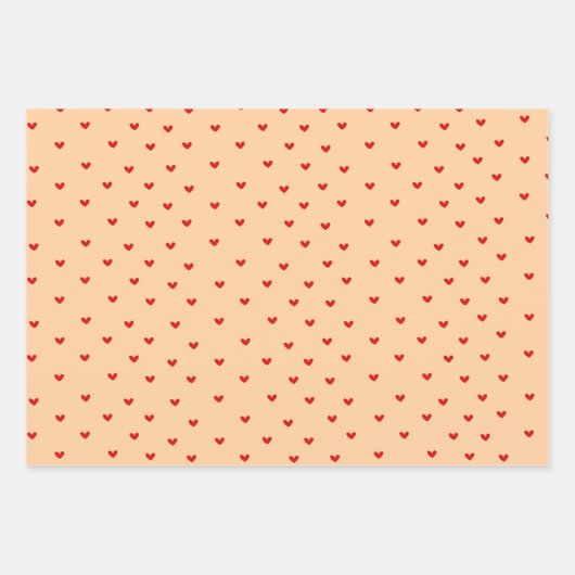 Romantisches Herzschrittpapier Geschenkpapier Set (Vorderseite 2)