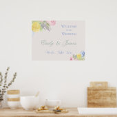 Romantisches Hochzeits-Willkommensschild Poster (Küche)