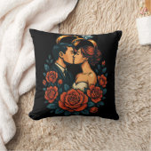 Romantisches Hochzeitscoupel Langschläfer Shirt Kissen (Decke)