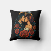 Romantisches Hochzeitscoupel Langschläfer Shirt Kissen (Rückseite)