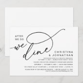 Romantisches Hochzeitsessen, danach essen wir Einladung (Vorne/Hinten)