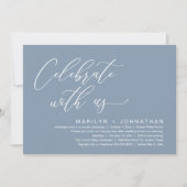 Romantisches Hochzeitsessen Party, Feiern Sie mit Einladung (Vorderseite)