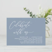 Romantisches Hochzeitsessen Party, Feiern Sie mit Einladung (Stehend Vorderseite)