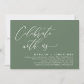 Romantisches Hochzeitsessen Party, Feiern Sie mit  Einladung (Vorderseite)