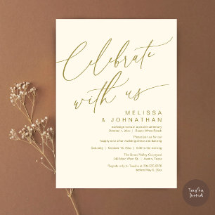 Romantisches Hochzeitsessen Party, Feiern Sie mit Einladung