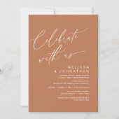 Romantisches Hochzeitsessen Party, Feiern Sie mit Einladung (Vorderseite)