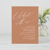Romantisches Hochzeitsessen Party, Feiern Sie mit Einladung (Stehend Vorderseite)