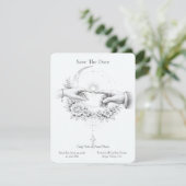 Romantisches Hochzeitshände-Minimalist-Design Save The Date (Stehend Vorderseite)