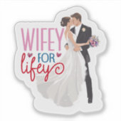 Romantisches Hochzeitspaar Aufkleber (Vorderseite)