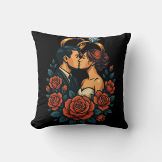 Romantisches Hochzeitspaar Langarm-Shirt Kissen