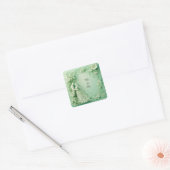 Romantisches Hochzeitspaar Quadratischer Aufkleber (Umschlag)
