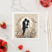 Romantisches Hochzeitspaar Serviette (Beispiel)