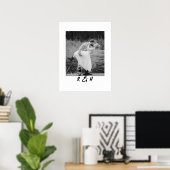 Romantisches Hochzeitsportrait mit Nachrichtenjubi Poster (Heimbüro)