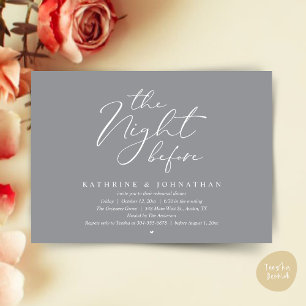 Romantisches Hochzeitsprobe-Dinner am Abend zuvor Einladung