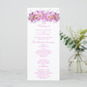 Romantisches Hochzeitsprogramm Belladonna Lilies Programm (Stehend Vorderseite)