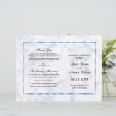 Romantisches Hochzeitsprogramm für Blaumarmor (Stehend Vorderseite)