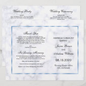 Romantisches Hochzeitsprogramm für Blaumarmor (Vorne/Hinten)