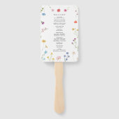 Romantisches Hochzeitsprogramm für botanische Wild Fächer (Rückseite)