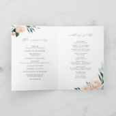 Romantisches Hochzeitsprogramm für den Garten Pfir Programm (Innenseite)