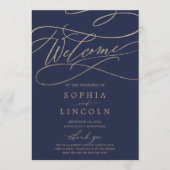 Romantisches Hochzeitsprogramm für die Marine Programm (Vorderseite)