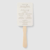 Romantisches Hochzeitsprogramm für Empfang und Elf Fächer (Rückseite)