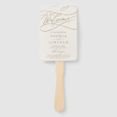 Romantisches Hochzeitsprogramm für Empfang und Elf Fächer (Vorderseite)