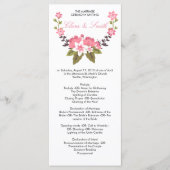 Romantisches Hochzeitsprogramm für Flora Programm (Vorderseite)