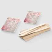 Romantisches Hochzeitsprogramm für Rosa Flora Fächer (Non-assembled)