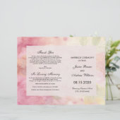 Romantisches Hochzeitsprogramm für Traumblossom (Stehend Vorderseite)