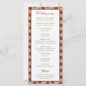 Romantisches Hochzeitsprogramm für Viktorianische  (Rückseite)