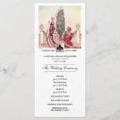 Romantisches Hochzeitsprogramm für Vintage Kunst Programm (Vorderseite)