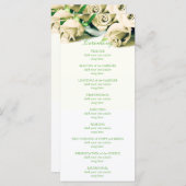 Romantisches Hochzeitsprogramm für Weißrosen Programm (Vorne/Hinten)