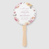 Romantisches Hochzeitsprogramm in Lila Fächer (Vorderseite)