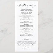 Romantisches Hochzeitsprogramm "We do" Programm (Rückseite)