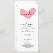 Romantisches Hochzeitsprogramm "We do" Programm (Vorne/Hinten)