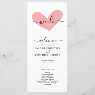 Romantisches Hochzeitsprogramm "We do" Programm