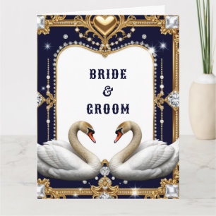 Romantisches Hochzeitsschwan-Symbol für ewige Lieb Karte