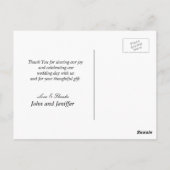 Romantisches Hochzeitssemble - Foto Vielen Dank Postkarte (Rückseite)