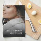 Romantisches Hochzeitssemble, Liebe, Namen und Dat Geschirrtuch (Viertel Falte)