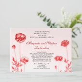 romantisches Hochzeitstag Einladung (Stehend Vorderseite)