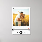 Romantisches Hochzeitstag Foto Song Album Leinwanddruck (Vorderseite)