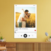 Romantisches Hochzeitstag Foto Song Album Leinwanddruck (Insitu (Wohnzimmer))