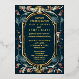 Romantisches Hochzeitstil Folieneinladung