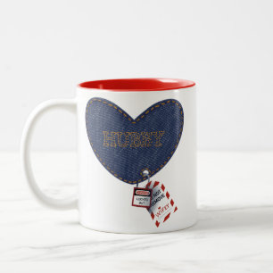 Romantisches Hubby Wifey Electric Lockout Tagout H Zweifarbige Tasse