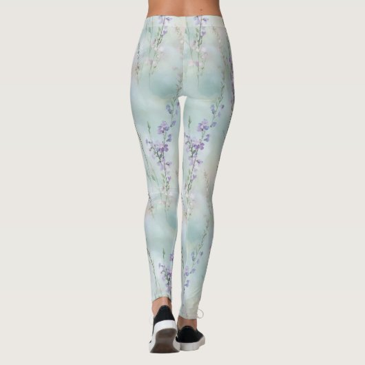 Romantisches Hübsches violettes Brautparty Leggings (Rückseite)