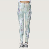 Romantisches Hübsches violettes Brautparty Leggings (Vorderseite)