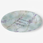 Romantisches Hübsches violettes Brautparty Pappteller (Schrägansicht)