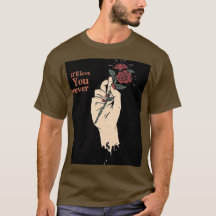 Romantisches „Ich werde dich lieben“ Grafik-T-Shir